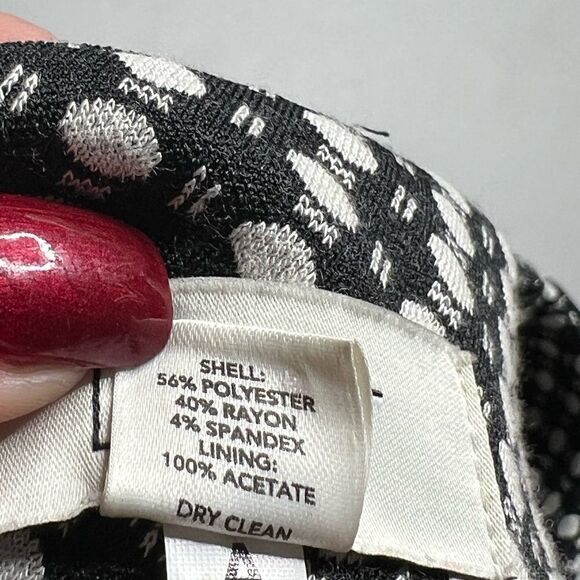 Ann Taylor Loft | NWOT Black/White Lined Skirt - Picture 3 of 5